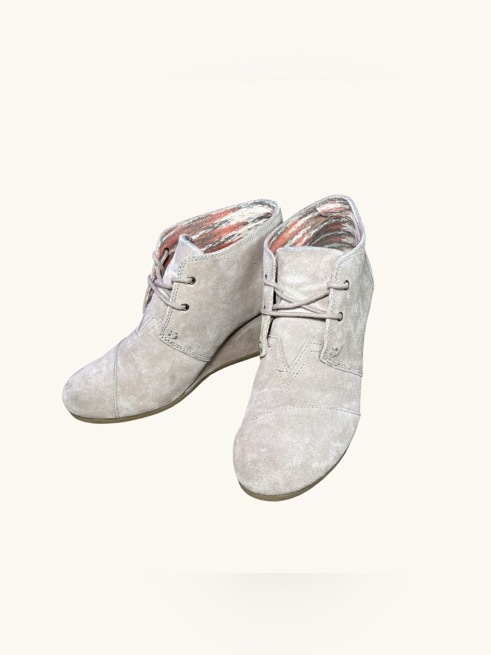 TOMS Desert Wedge Ankle Booties – Women’s Size 10